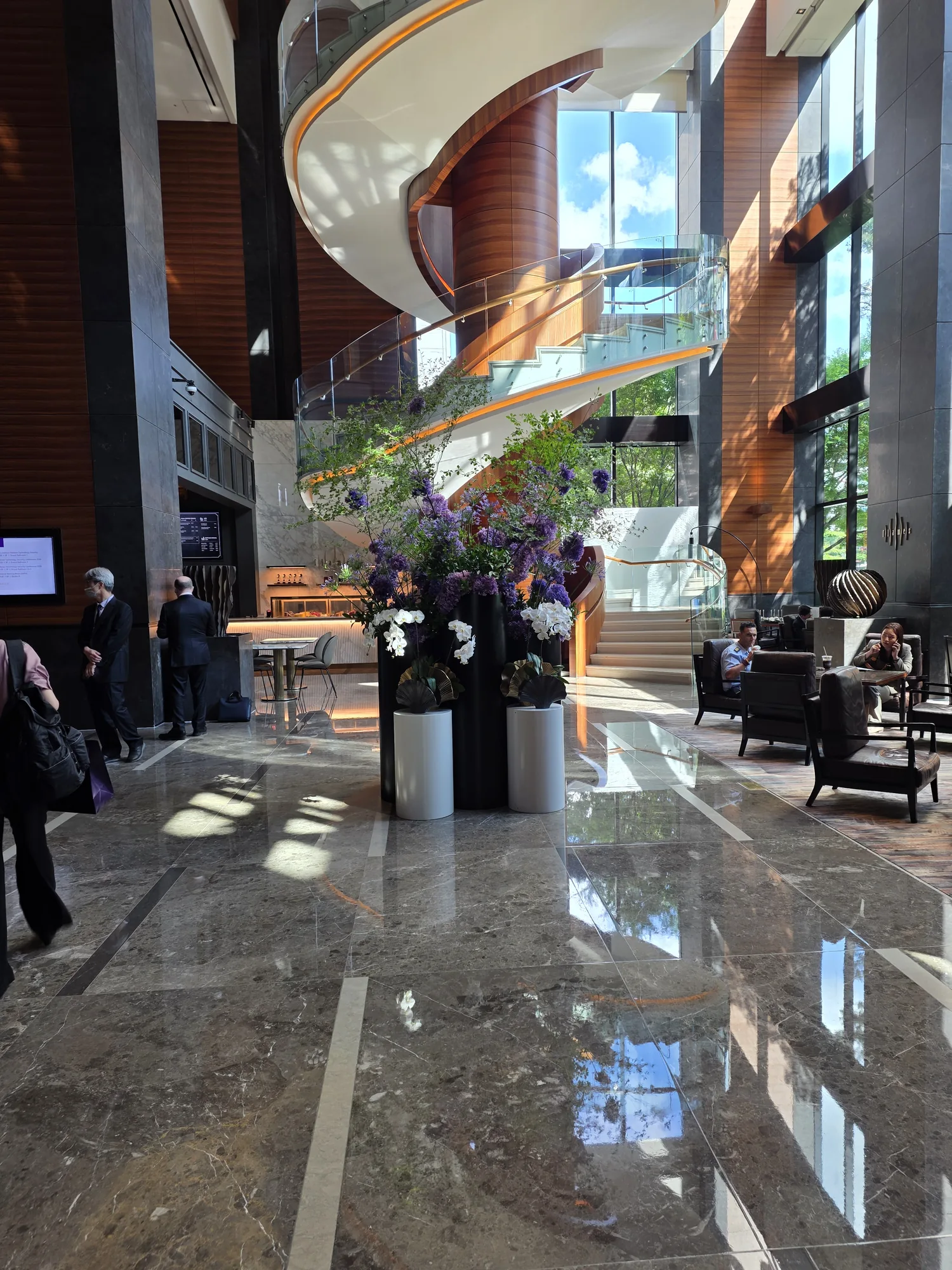 The welcoming interior of the Conrad Seoul hotel